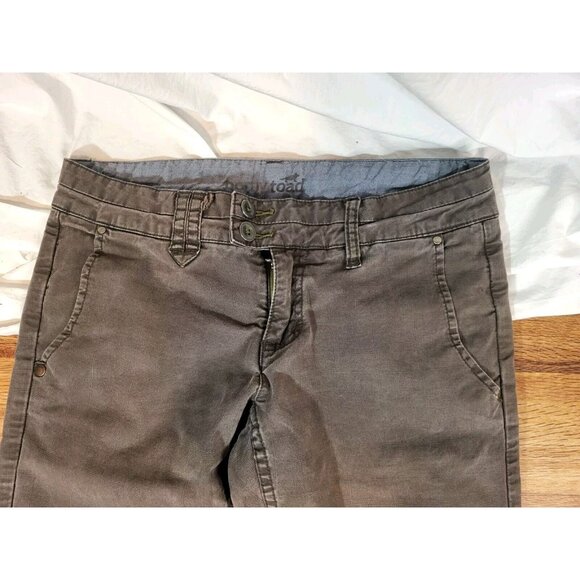 Toad & Co Pants Women's Size 2 Checkov Outdoor Stretch Chino Gray - Picture 3 of 5